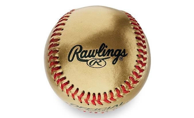 Rawlings Official League CROLB Gold Baseball Ball Low-poly 3D model