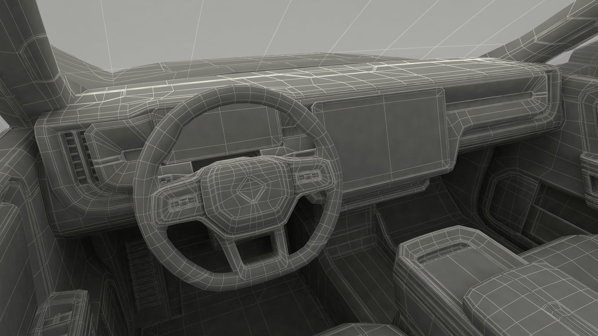 2023 Rivian R1T Pickup Blue Rigged 3D model_55