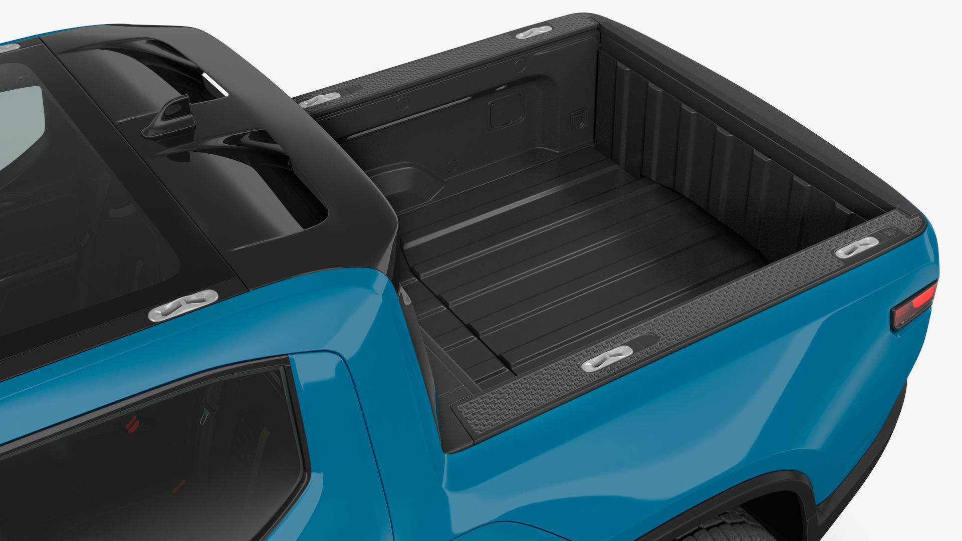 2023 Rivian R1T Pickup Blue Rigged 3D model_33