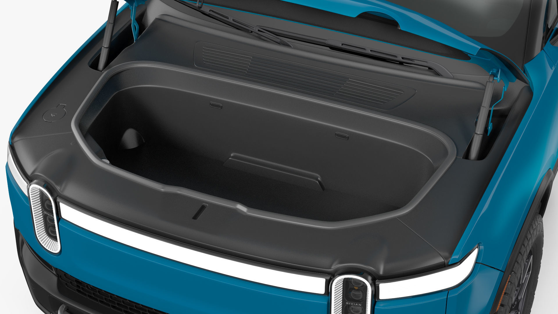 2023 Rivian R1T Pickup Blue Rigged 3D model_35