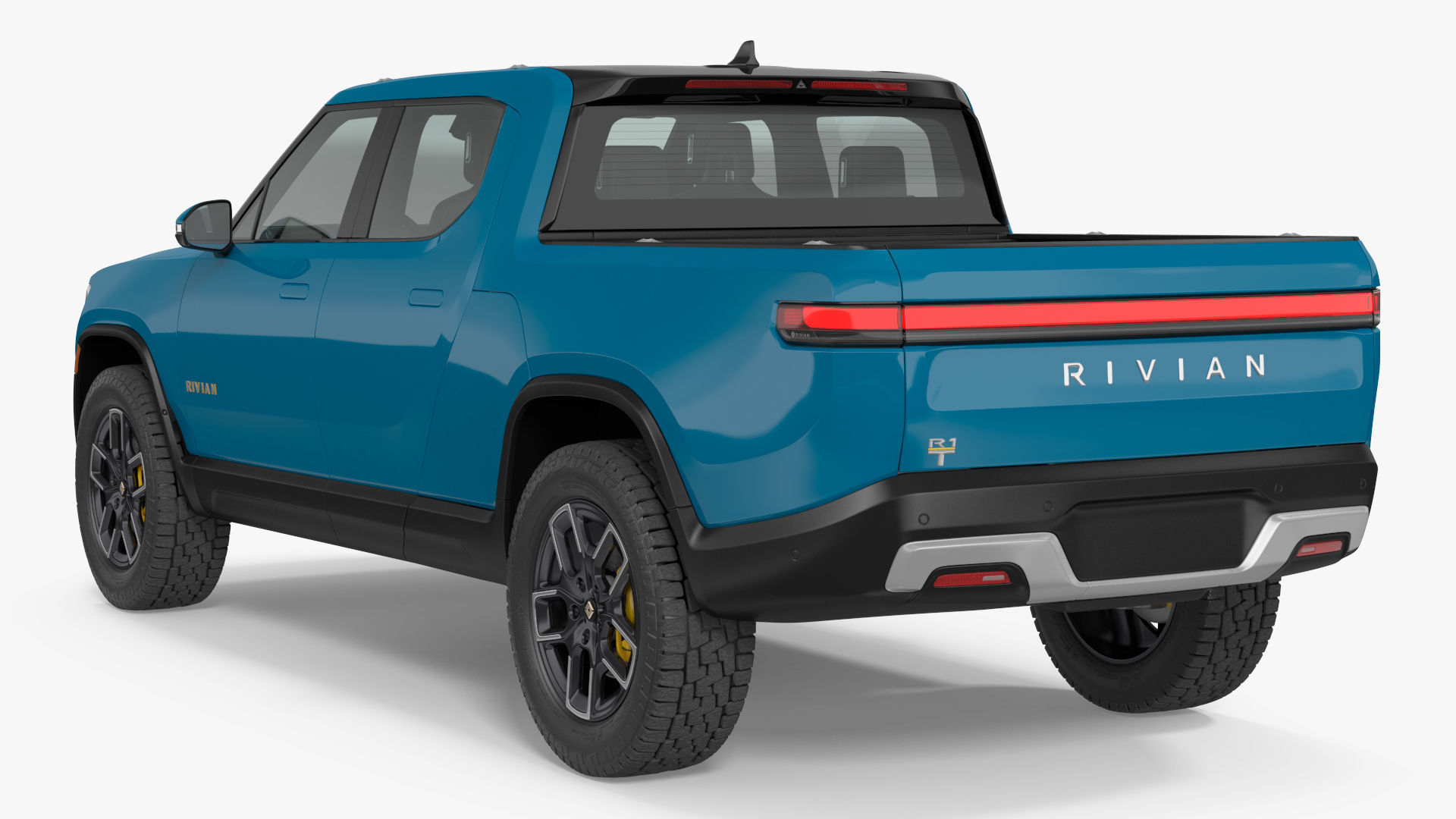2023 Rivian R1T Pickup Blue Rigged 3D model_24
