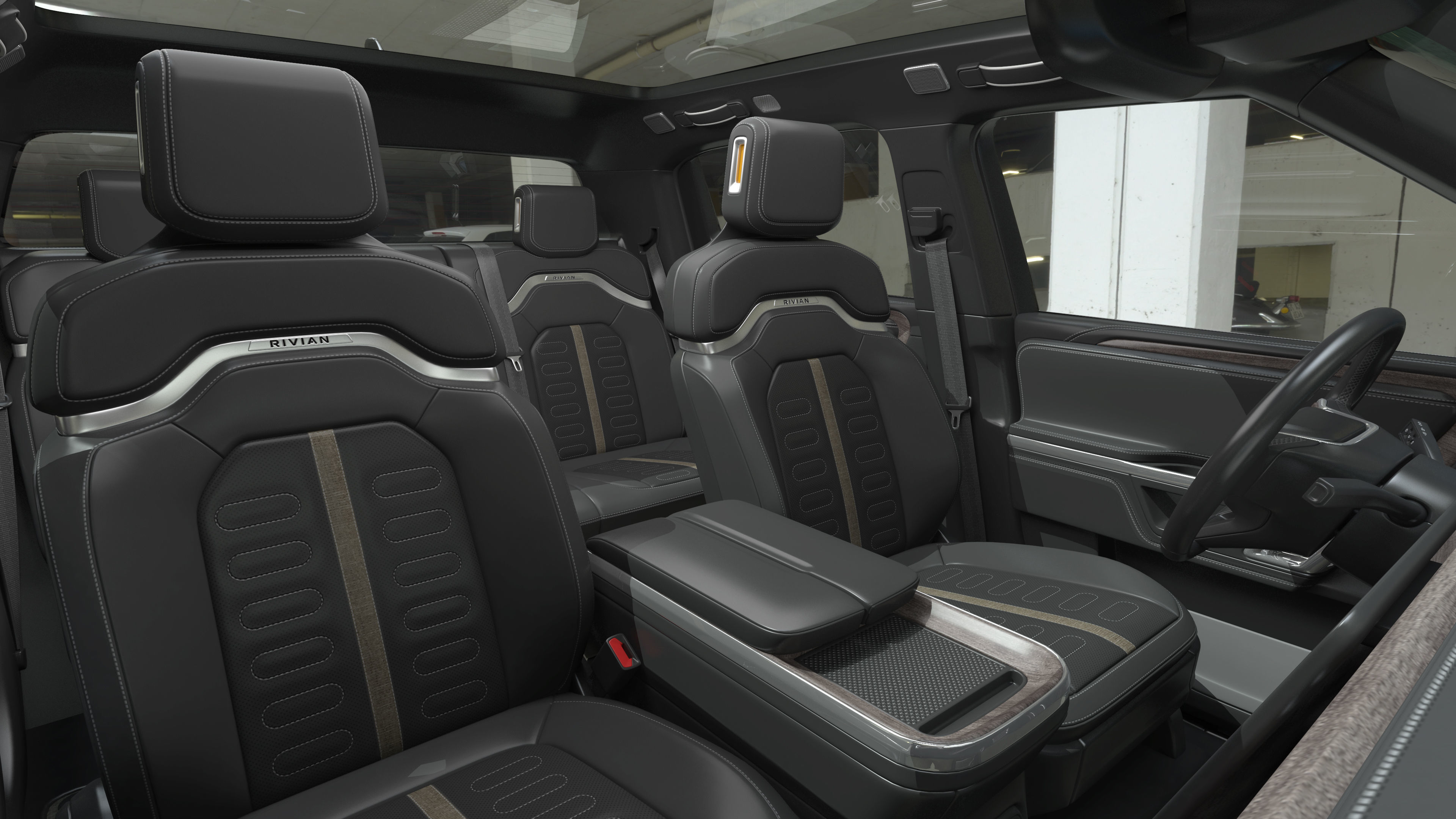 2023 Rivian R1T Pickup Blue Rigged 3D model_17