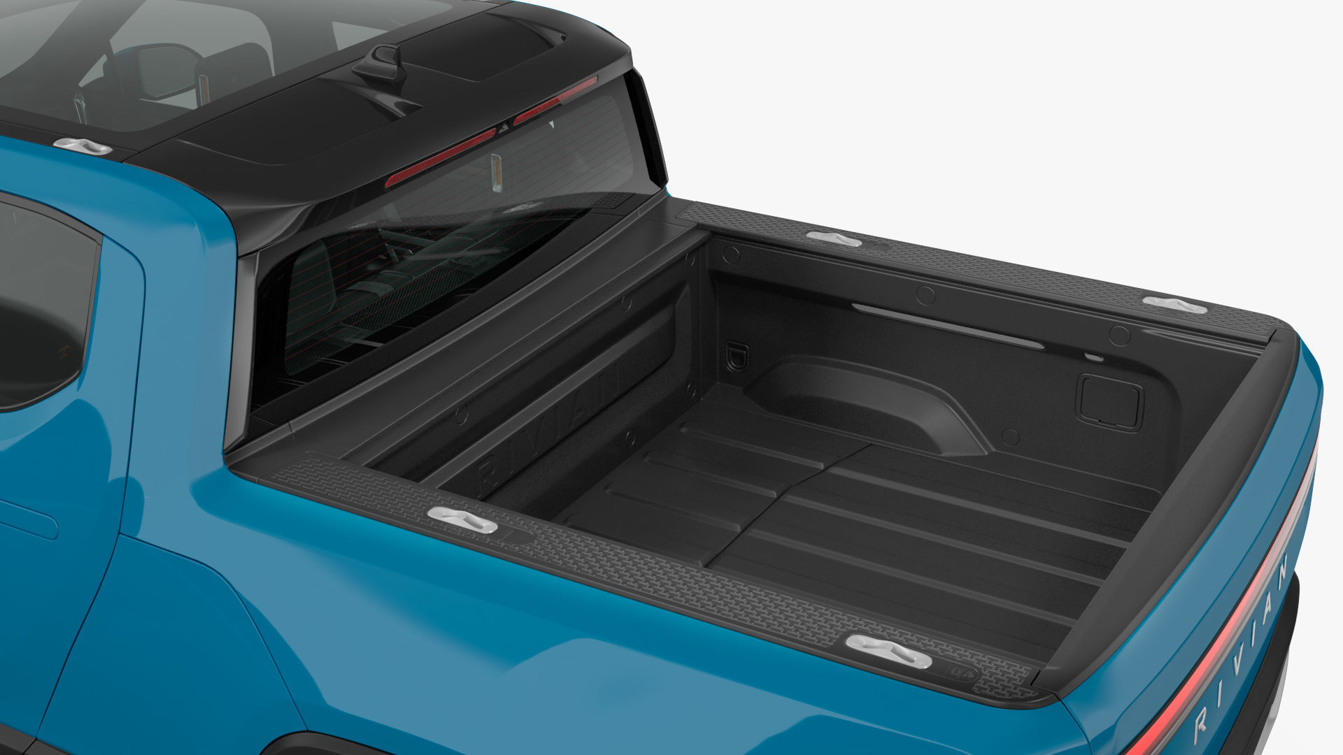 2023 Rivian R1T Pickup Blue Rigged 3D model_32