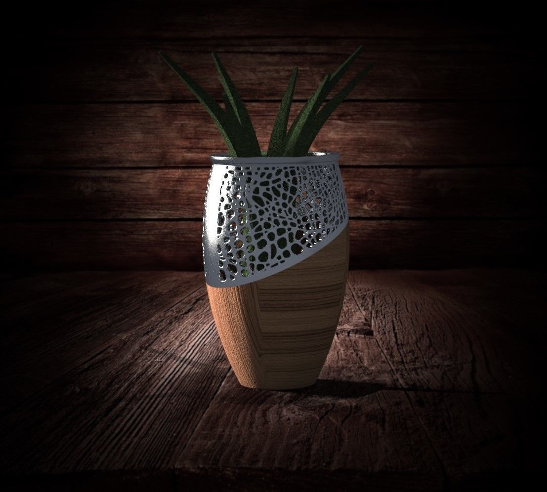 Honeycomb flower pot-ready to print 3D print model_12