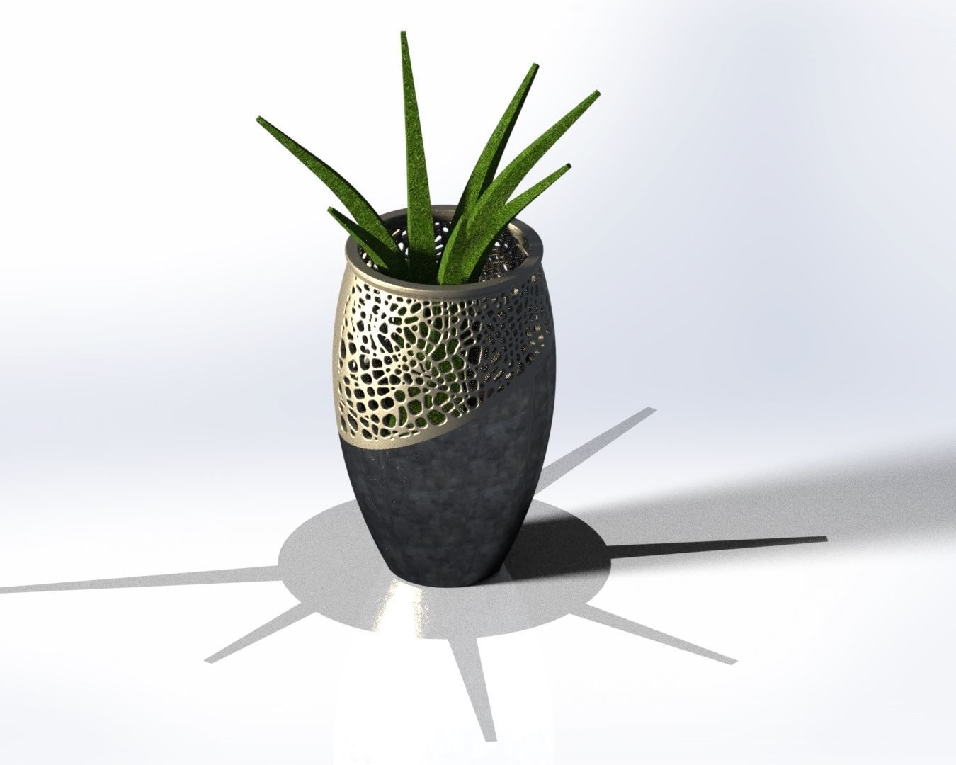 Honeycomb flower pot-ready to print 3D print model_10