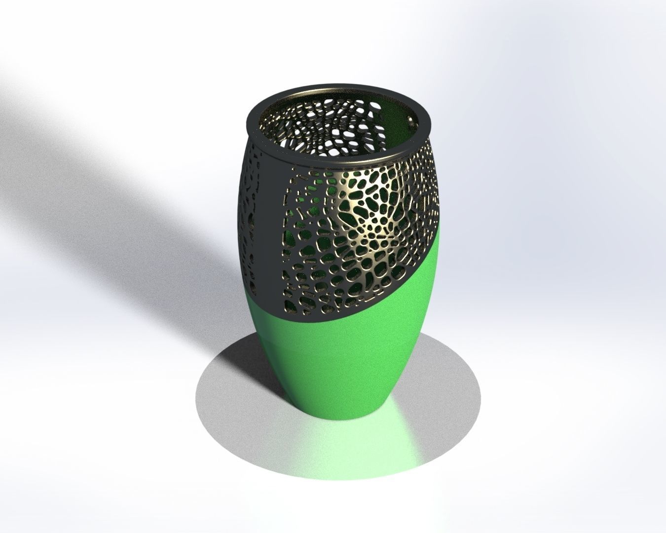 Honeycomb flower pot-ready to print 3D print model_3