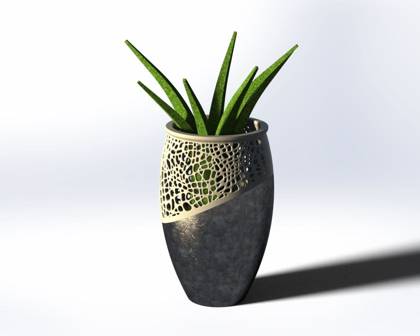 Honeycomb flower pot-ready to print 3D print model_9