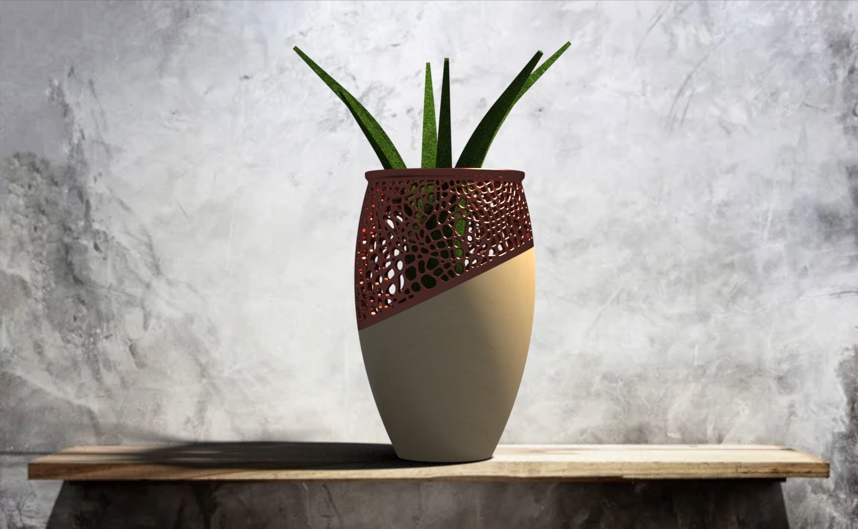 Honeycomb flower pot-ready to print 3D print model_13