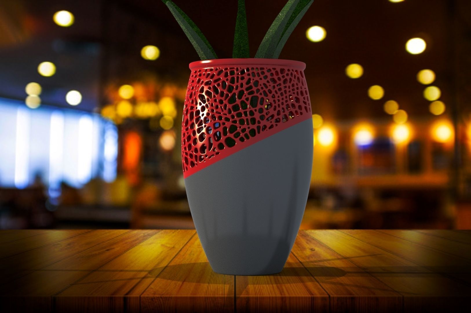 Honeycomb flower pot-ready to print 3D print model_16