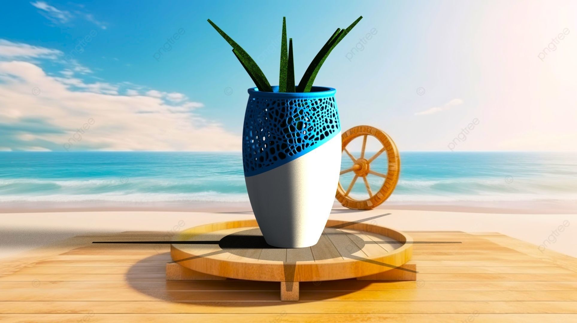 Honeycomb flower pot-ready to print 3D print model_15