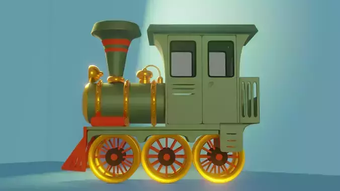 cartoon Stylized Toy Train