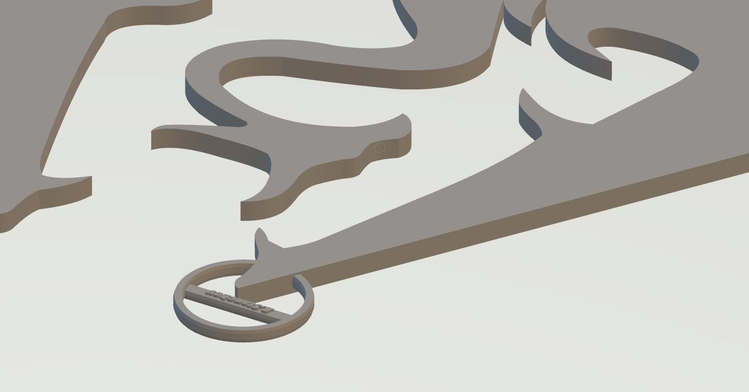 SkyrimActualLogoKeychain 3D print model_13