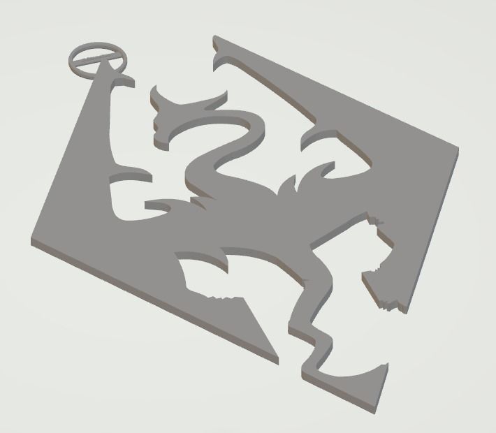 SkyrimActualLogoKeychain 3D print model_18