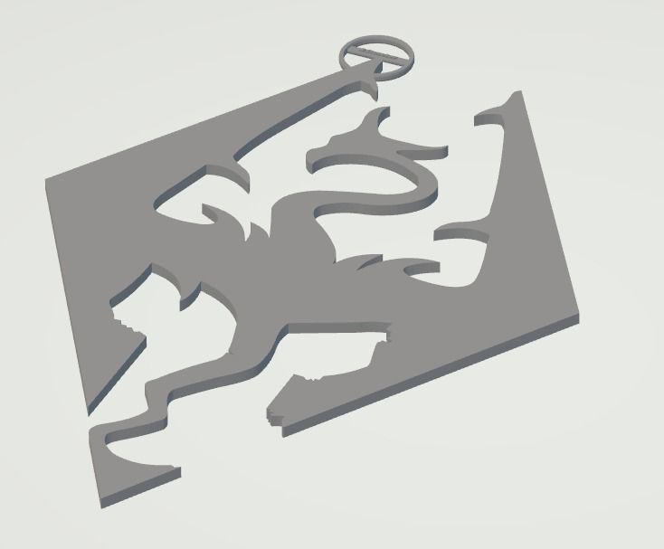 SkyrimActualLogoKeychain 3D print model_20