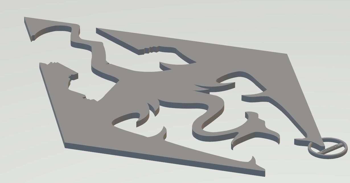 SkyrimActualLogoKeychain 3D print model_10