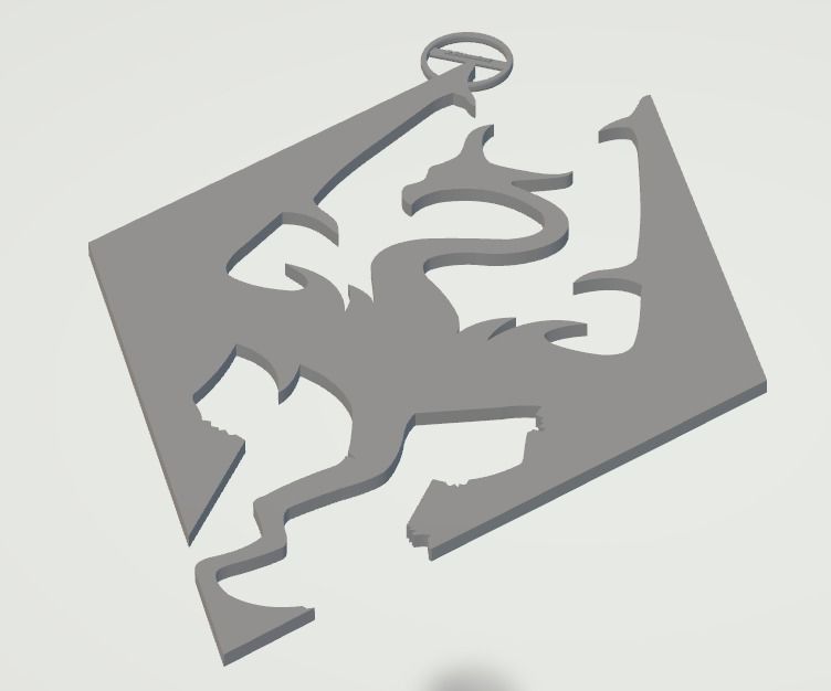 SkyrimActualLogoKeychain 3D print model_5