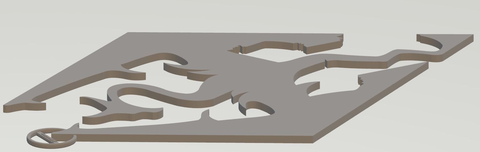 SkyrimActualLogoKeychain 3D print model_16