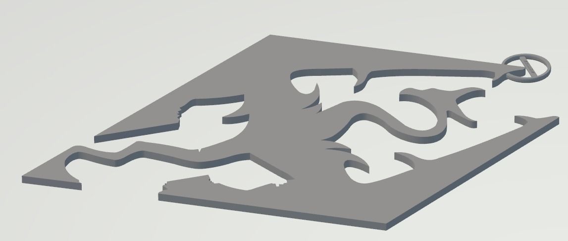 SkyrimActualLogoKeychain 3D print model_8