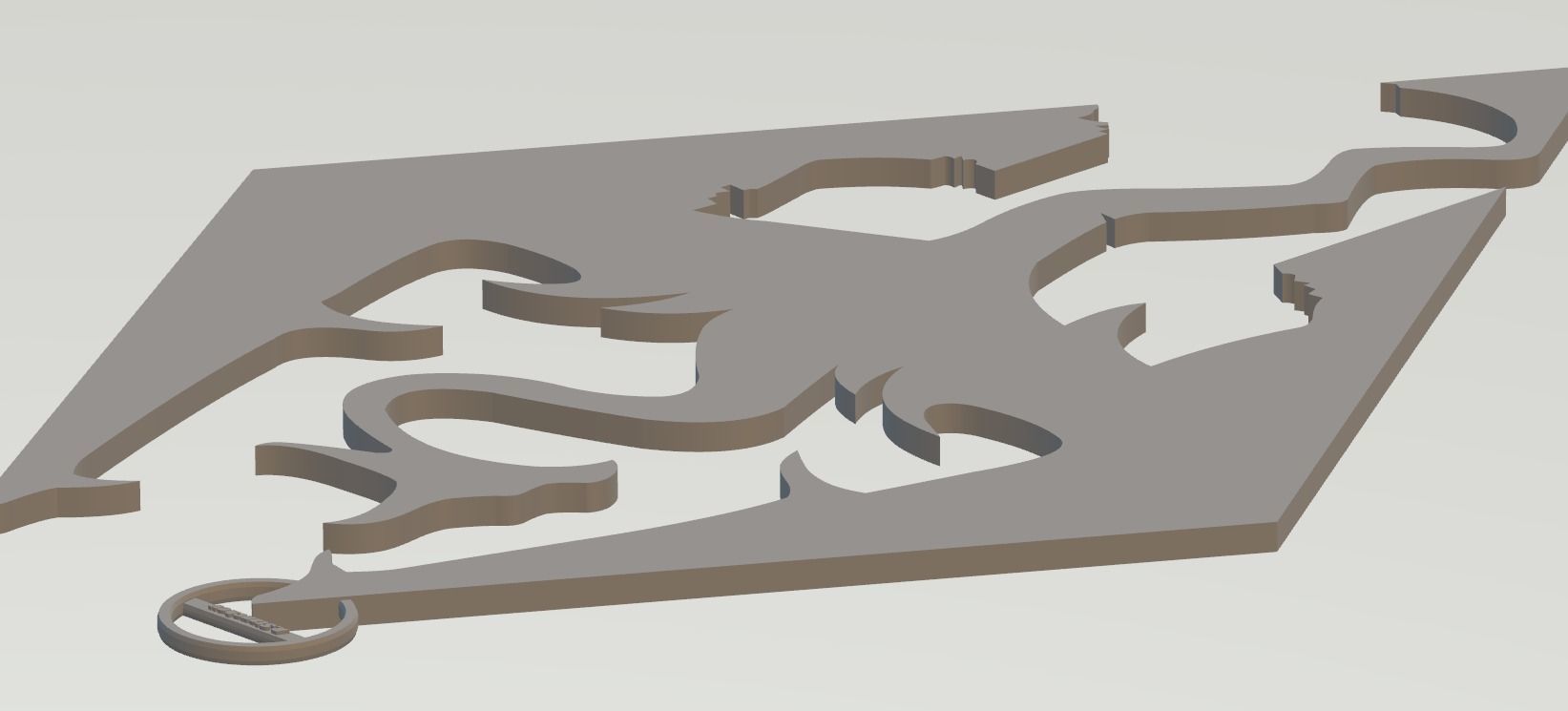 SkyrimActualLogoKeychain 3D print model_15