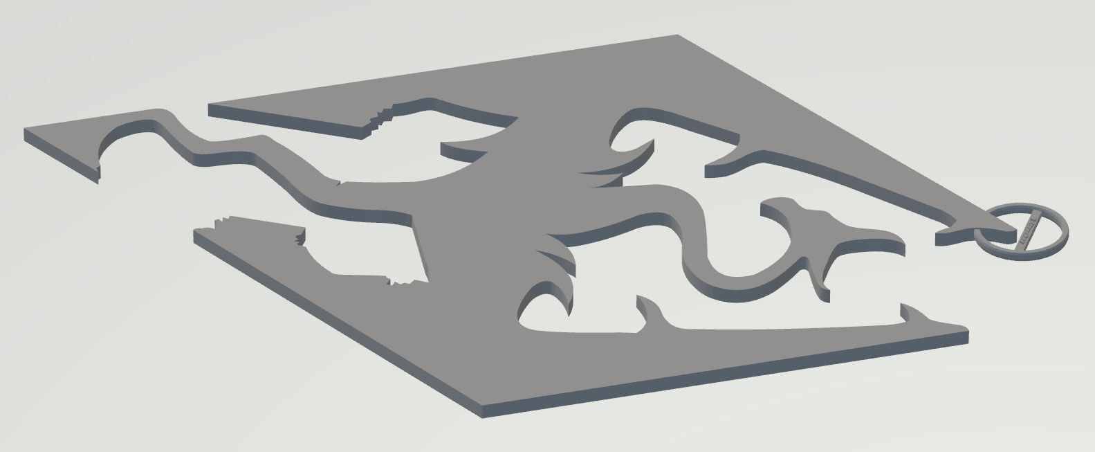 SkyrimActualLogoKeychain 3D print model_9