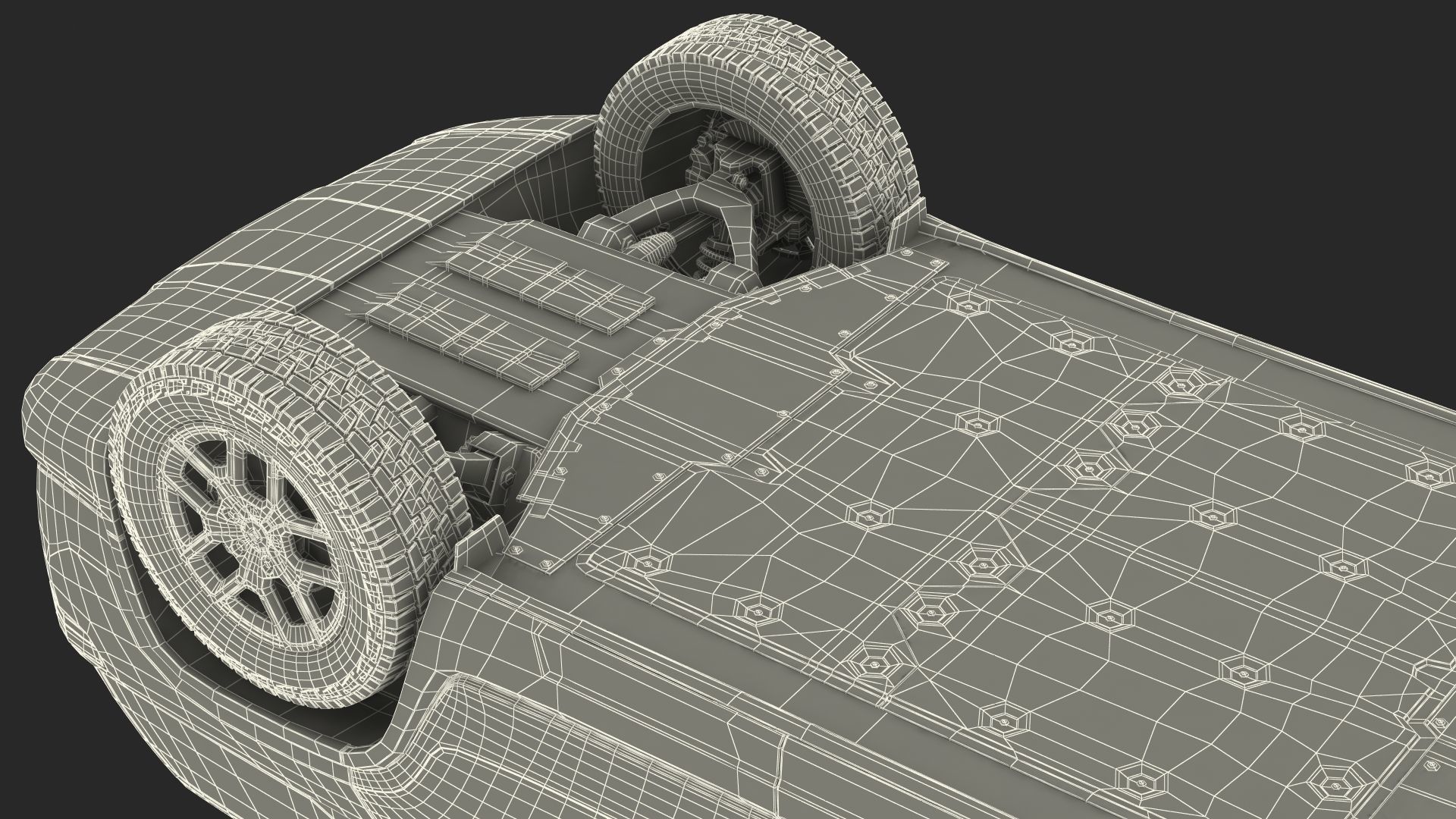 2023 Rivian R1S Simple Interior Green 3D model_34