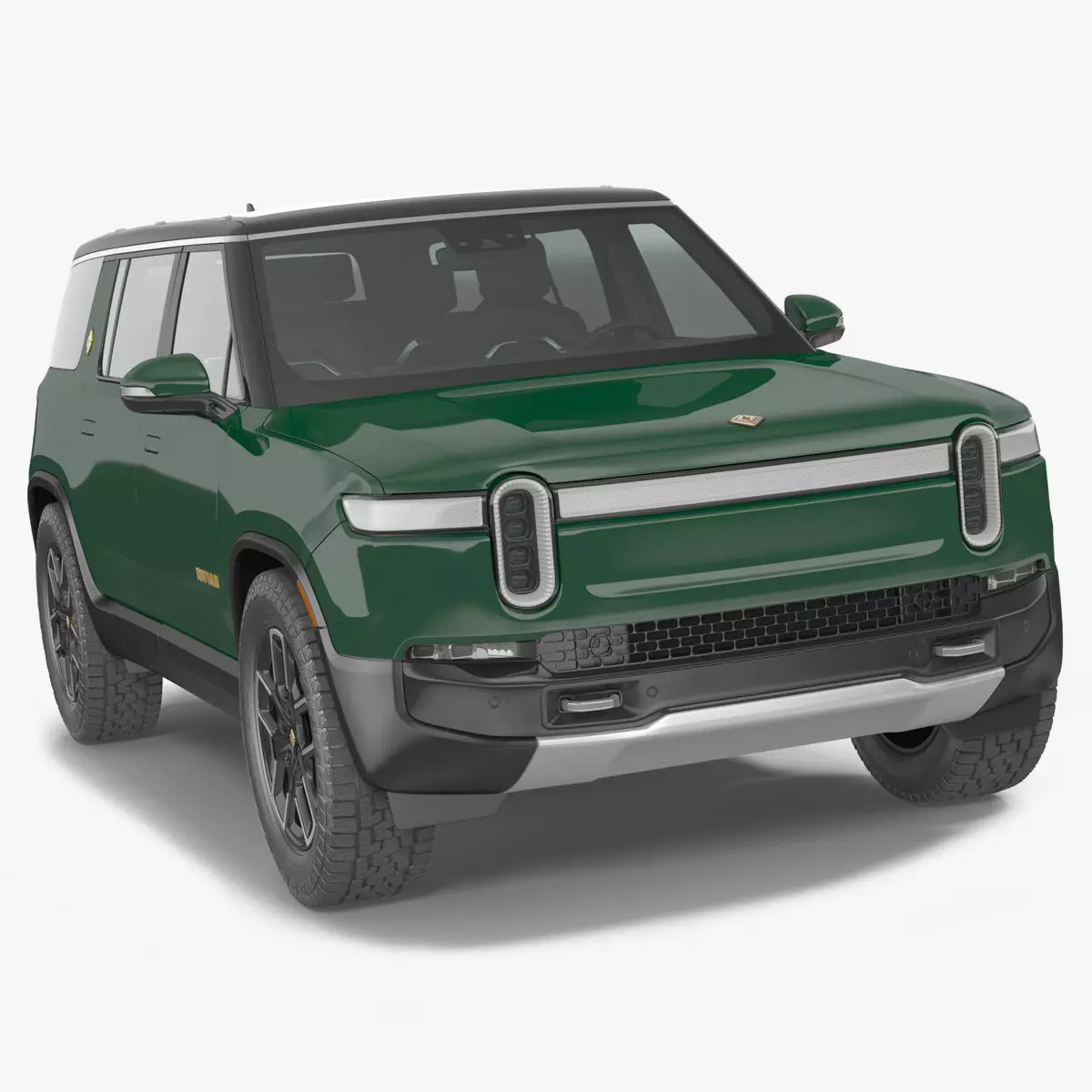 2023 Rivian R1S Simple Interior Green 3D model_0