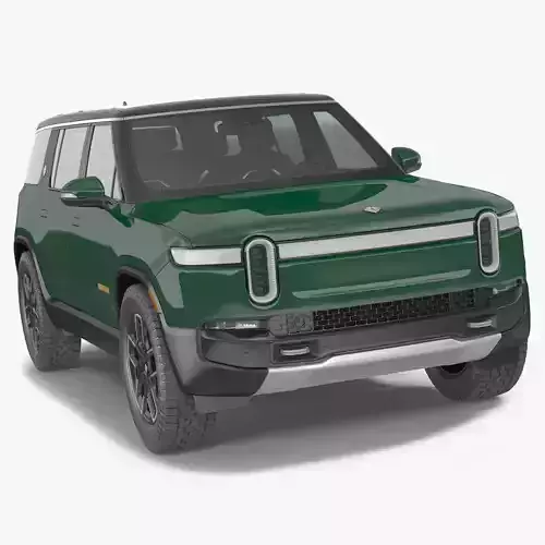2023 Rivian R1S Simple Interior Green 3D model