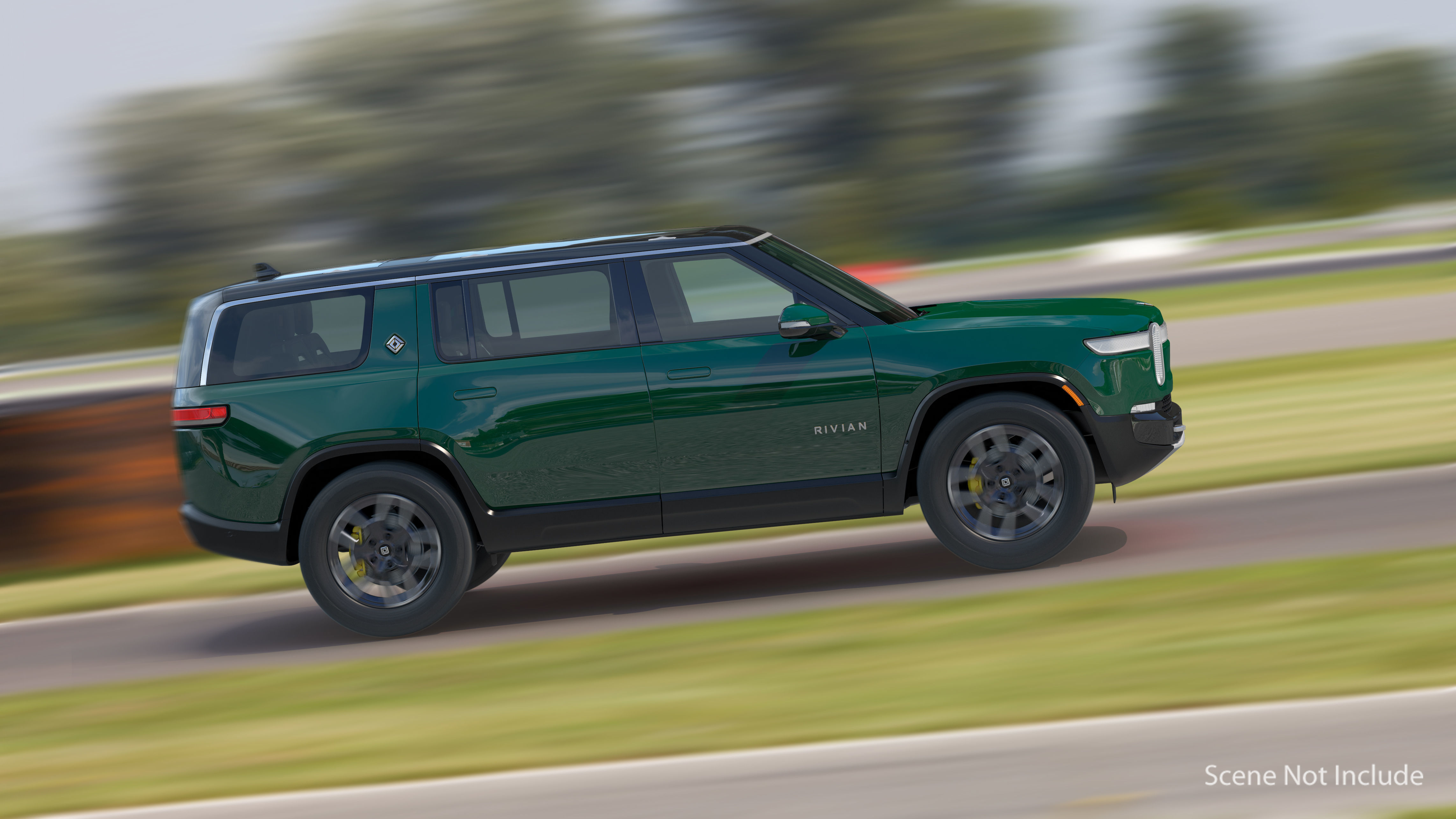 2023 Rivian R1S Simple Interior Green 3D model_2