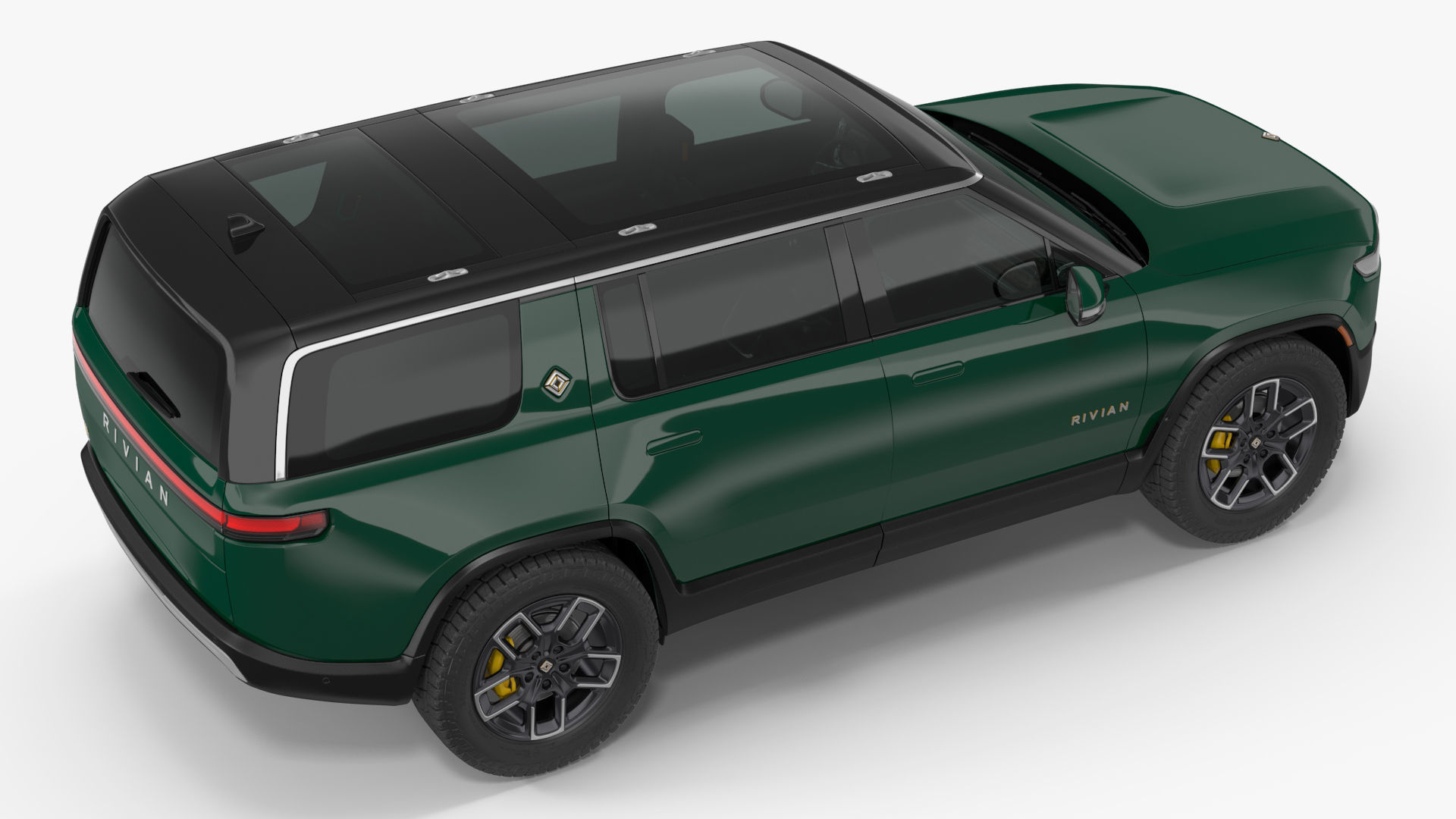 2023 Rivian R1S Simple Interior Green 3D model_14