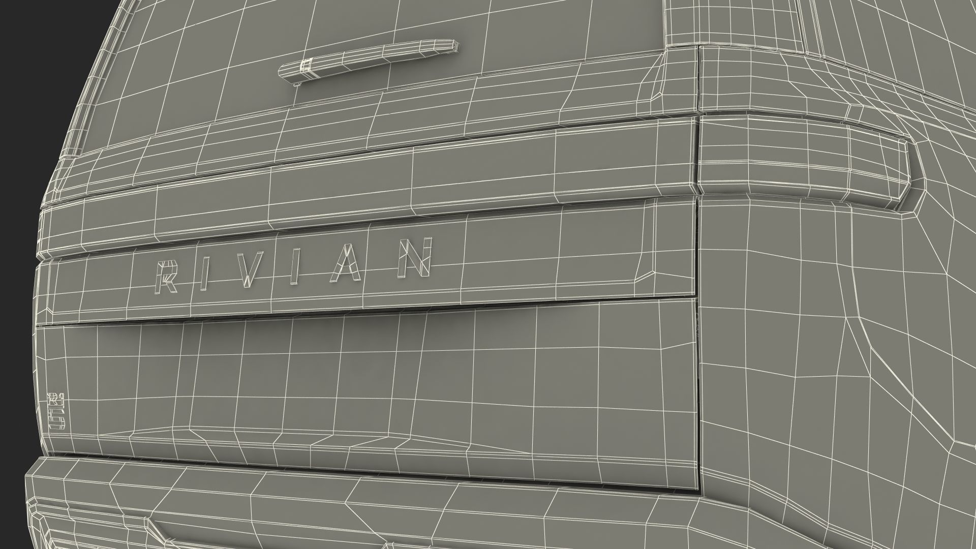 2023 Rivian R1S Simple Interior Green 3D model_36