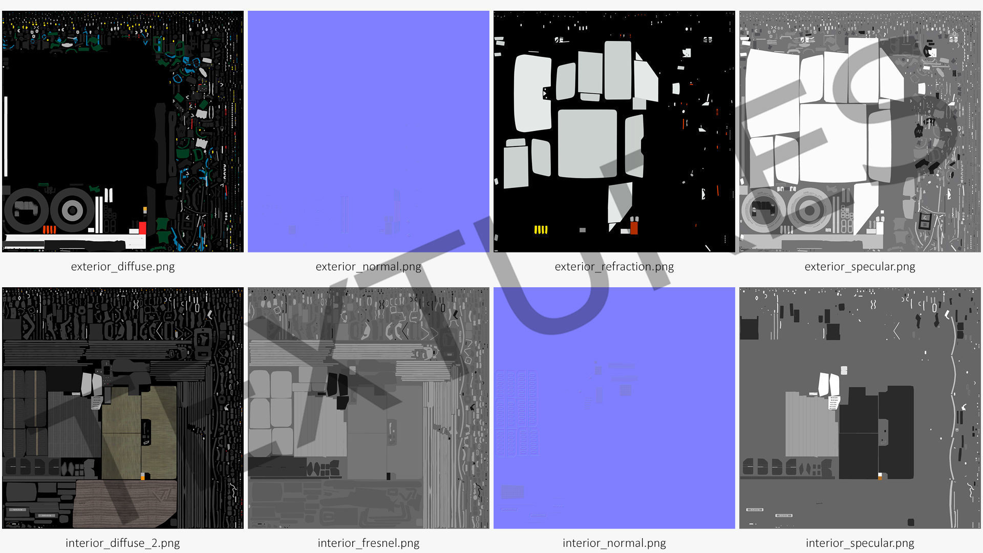 2023 Rivian R1S Simple Interior Green 3D model_28