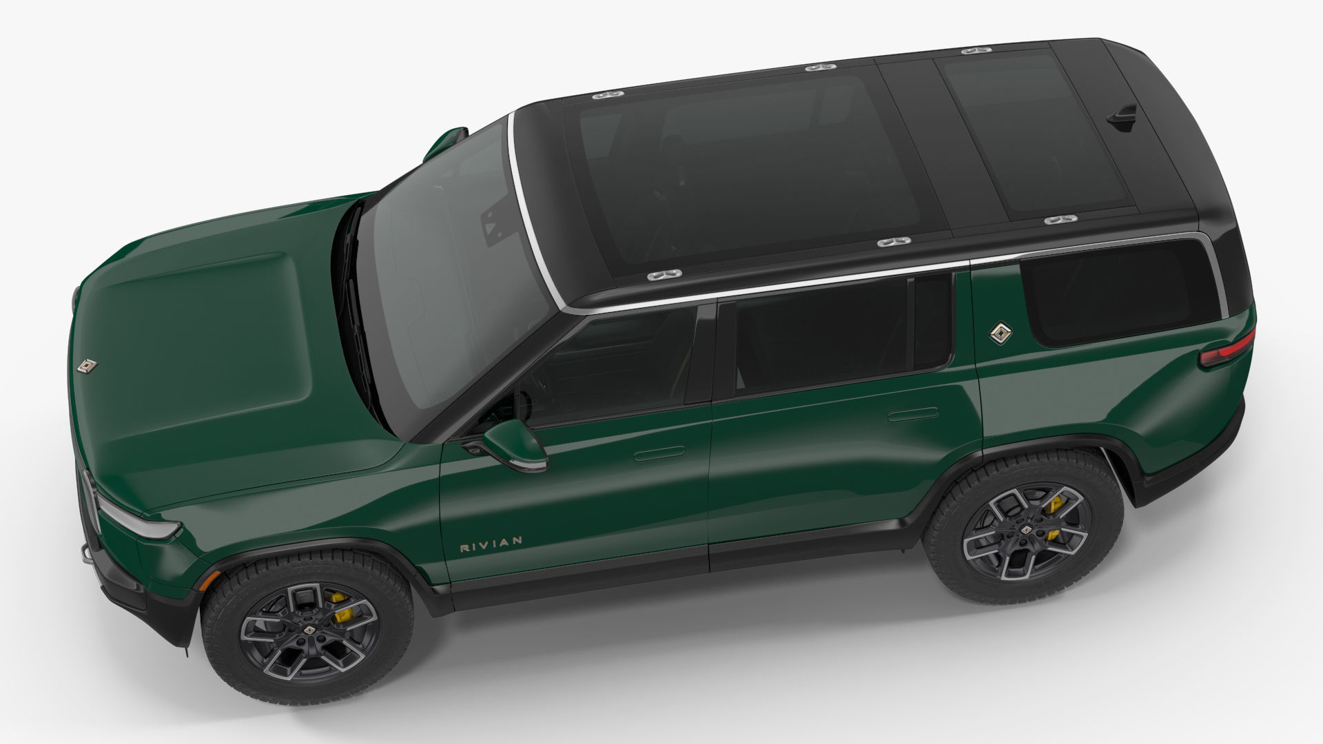 2023 Rivian R1S Simple Interior Green 3D model_13