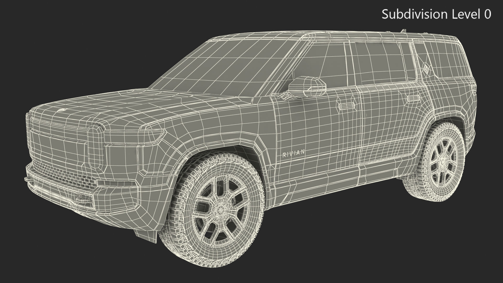 2023 Rivian R1S Simple Interior Green 3D model_25