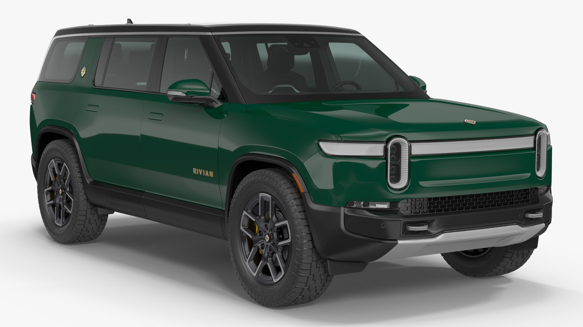 2023 Rivian R1S Simple Interior Green 3D model_11