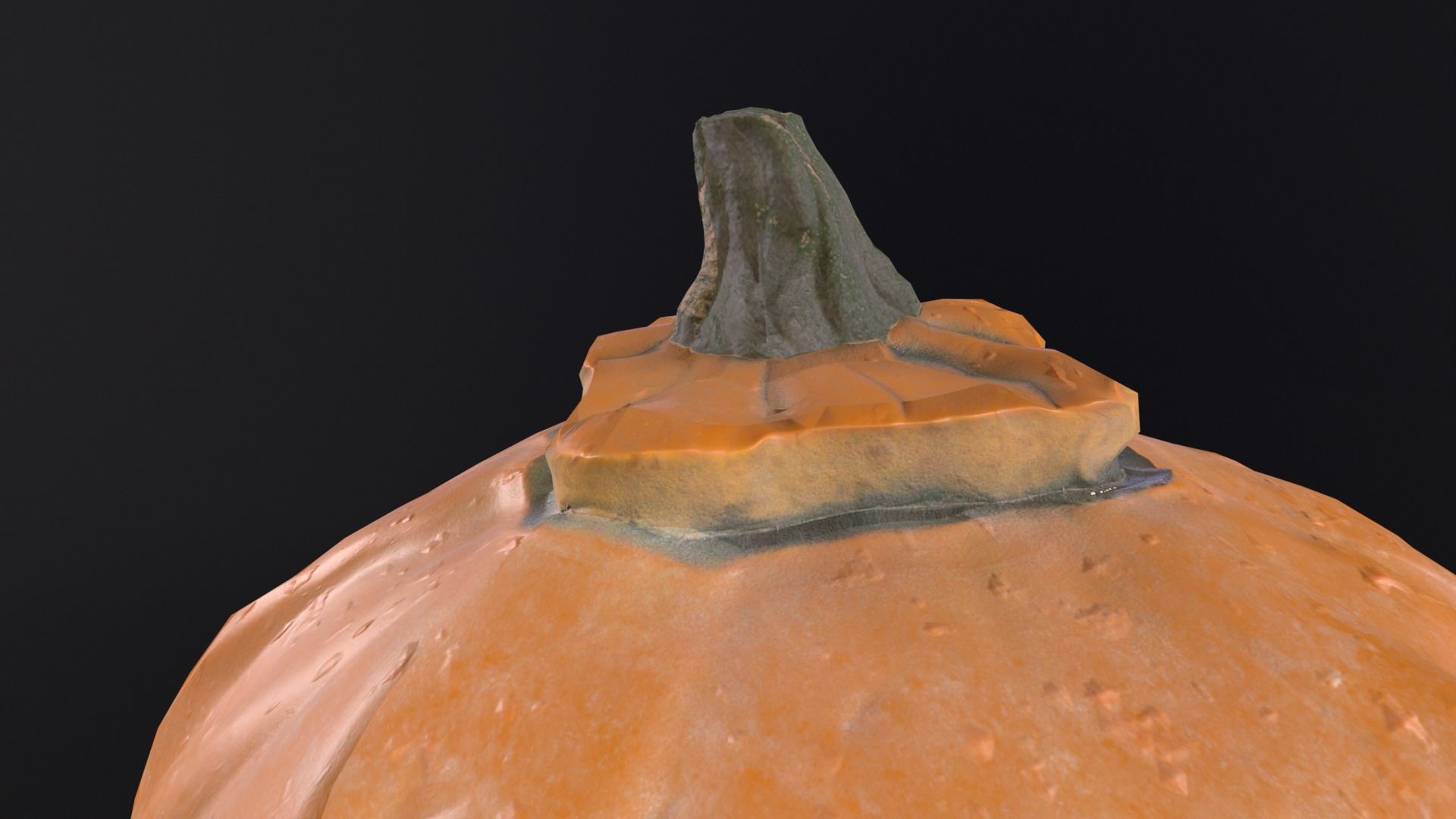 Halloween Rotten Pumpkin Low-poly 3D model_16