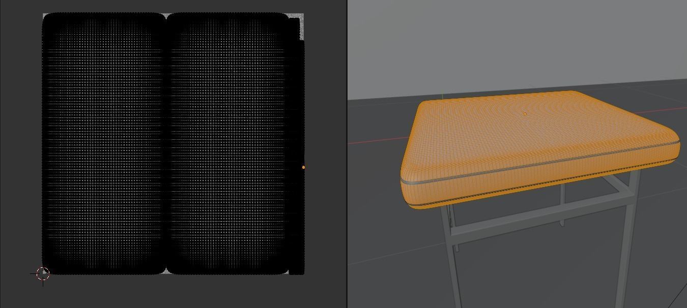 Wood and brushed steel end table 3D model_5