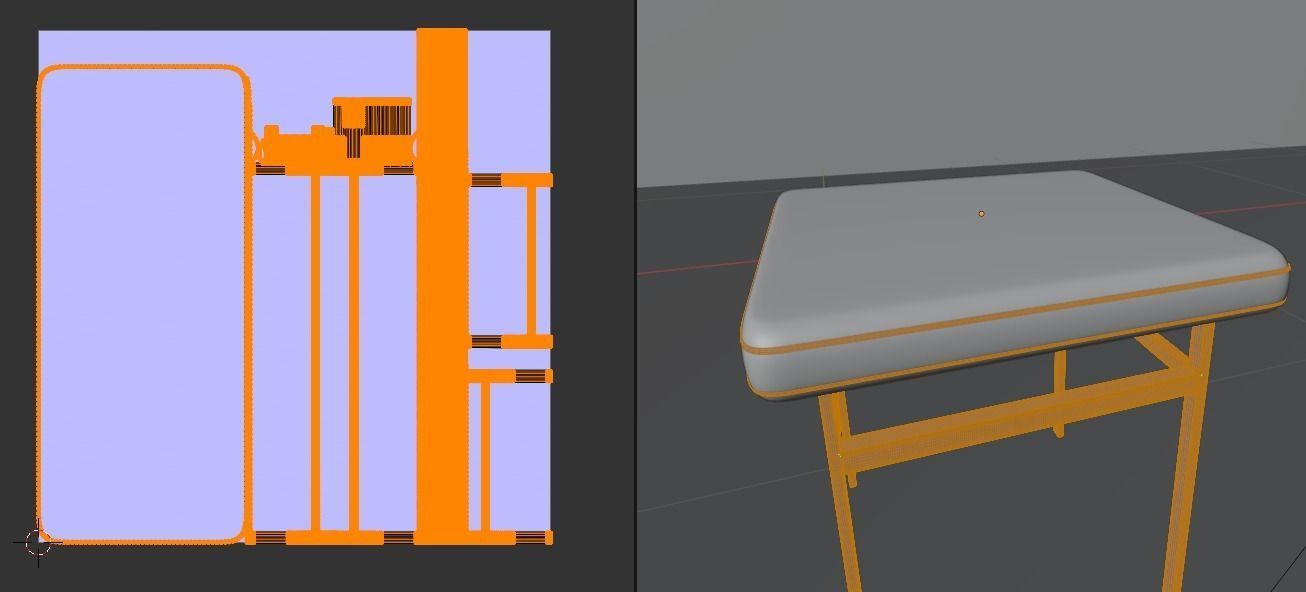 Wood and brushed steel end table 3D model_6