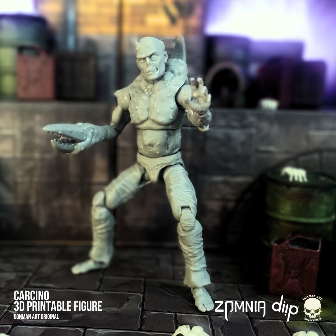 Carcino-Donman art Original 3D printable full action figure 3D print model_1
