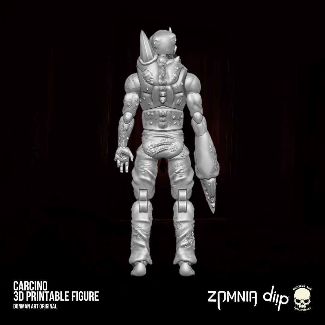 Carcino-Donman art Original 3D printable full action figure 3D print model_6