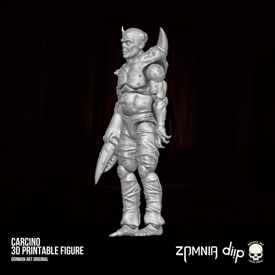Carcino-Donman art Original 3D printable full action figure 3D print model_17