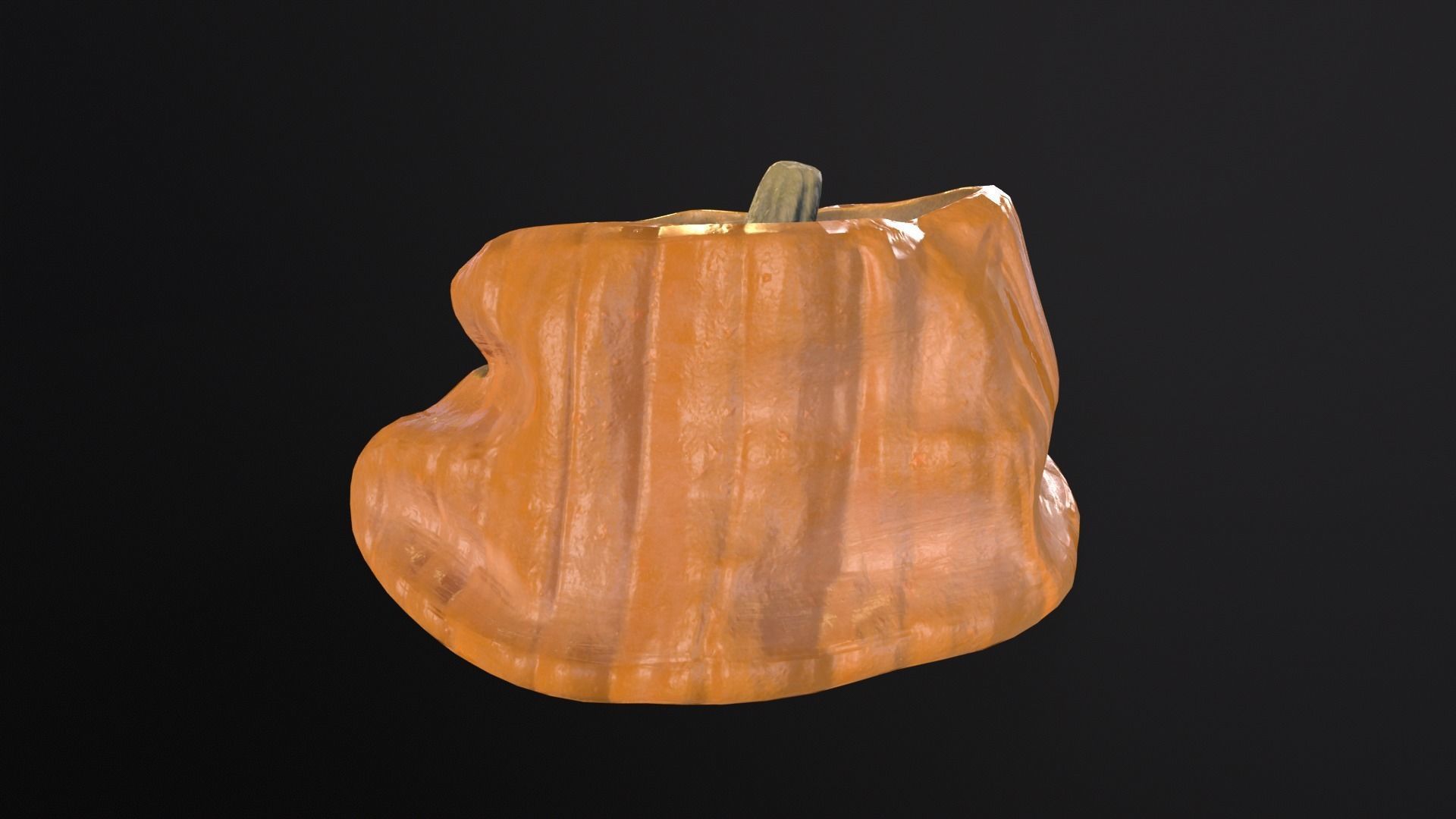 Halloween Rotten Pumpkin Low-poly 3D model_12