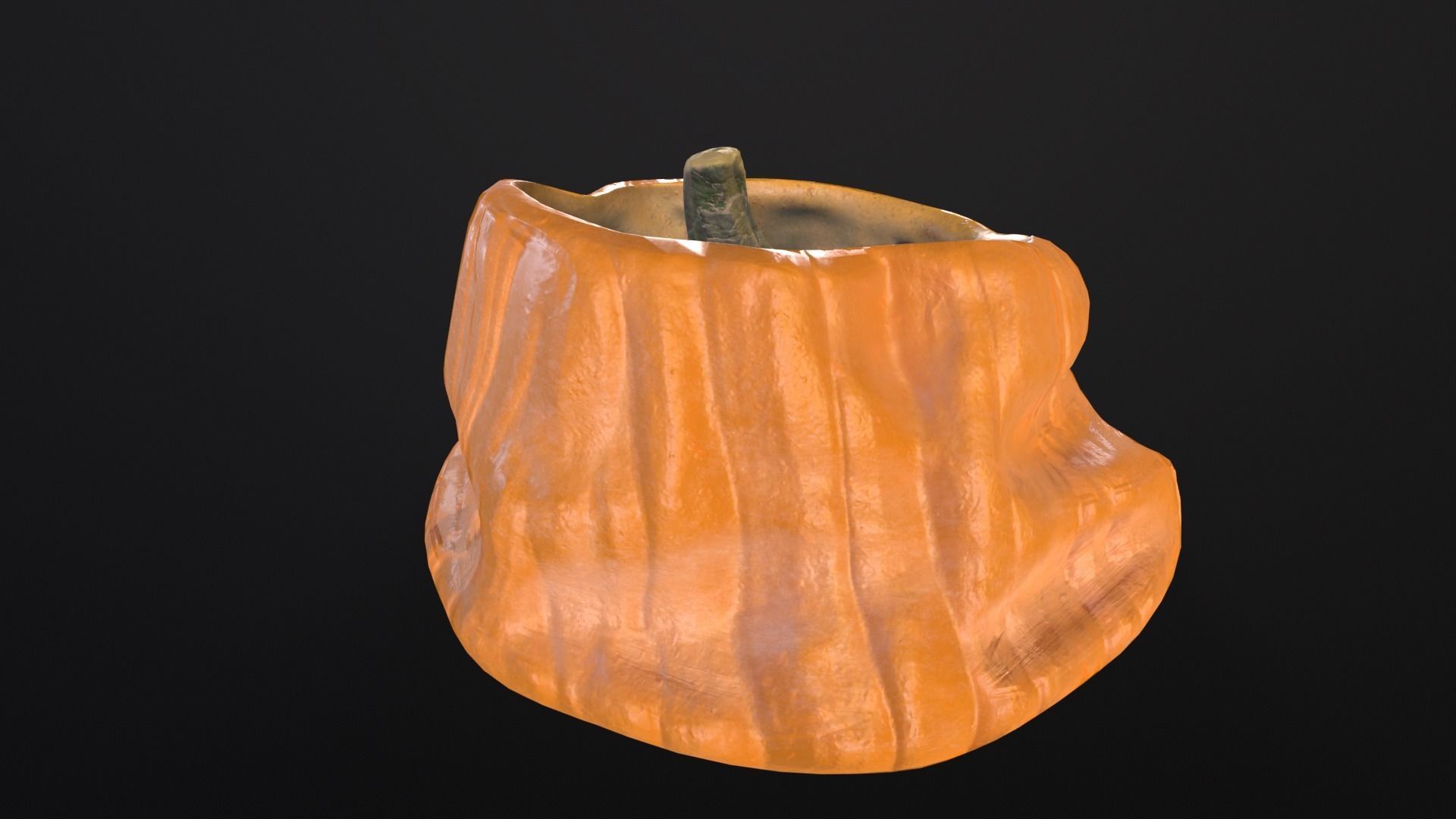 Halloween Rotten Pumpkin Low-poly 3D model_20