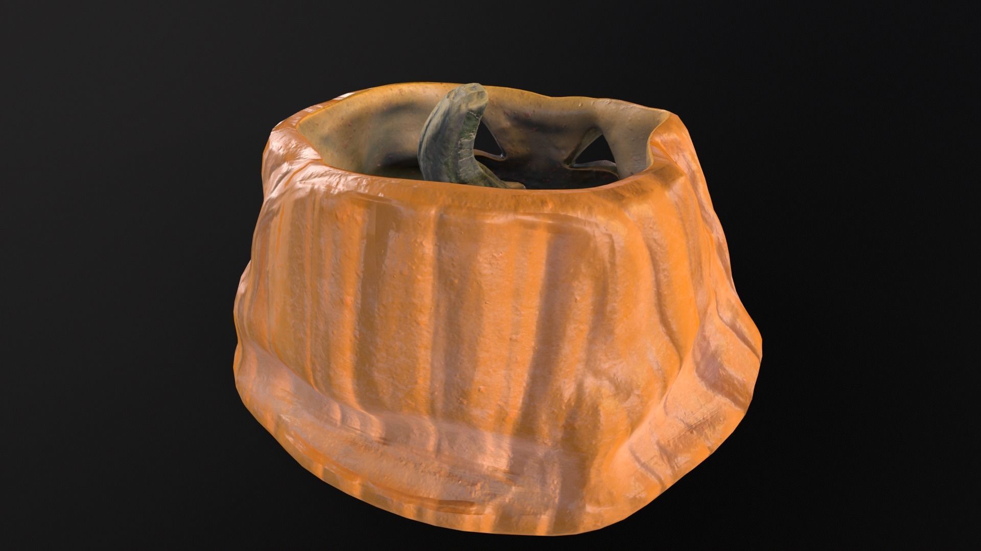 Halloween Rotten Pumpkin Low-poly 3D model_18
