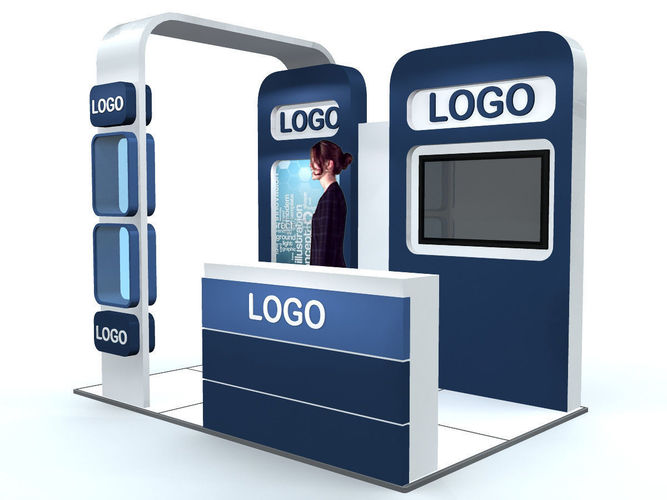 Exhibition Stand - ST0012 3D model