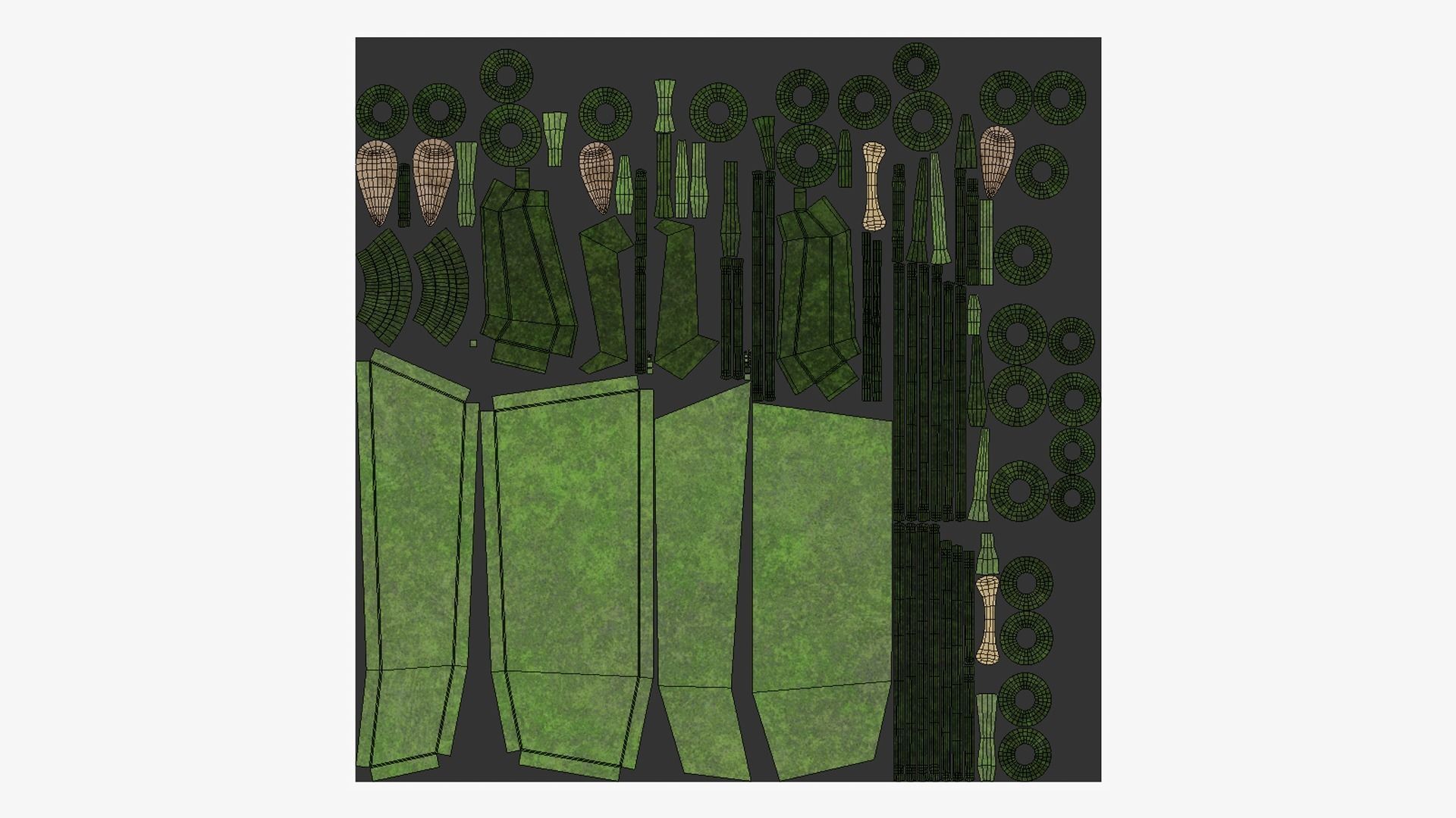 Tribal Mask B09 Full Mud - Costume Character Design Low-poly 3D model_5