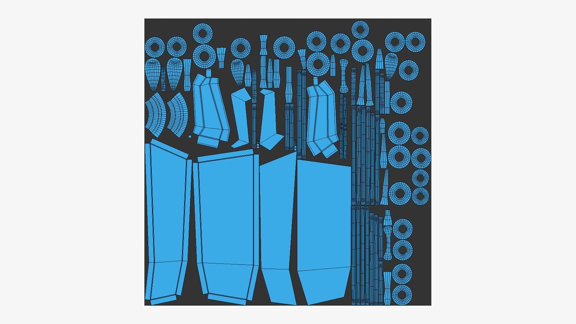 Tribal Mask B09 Full Mud - Costume Character Design Low-poly 3D model_14