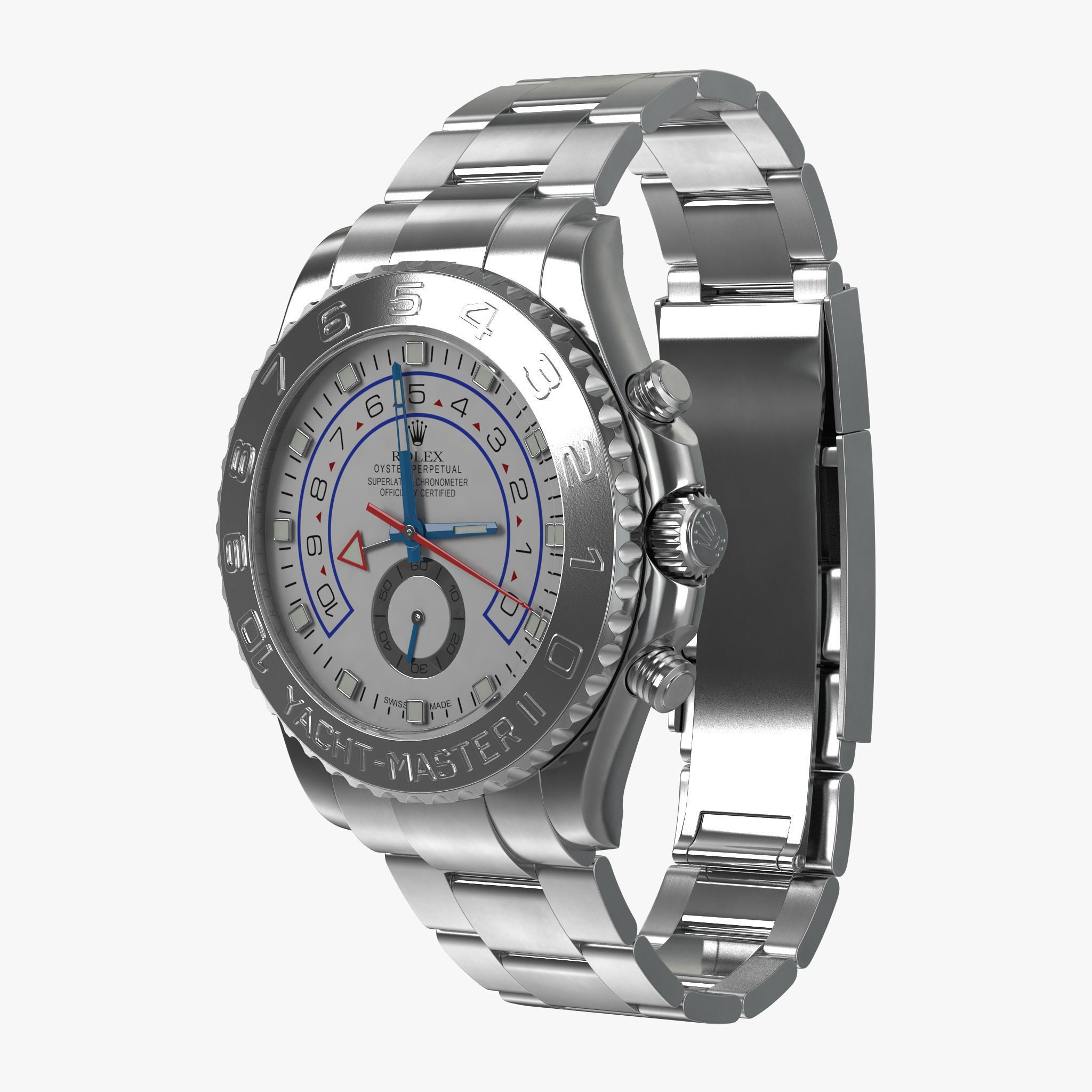 Rolex Yachtmaster II Oyster Platinum 3D model