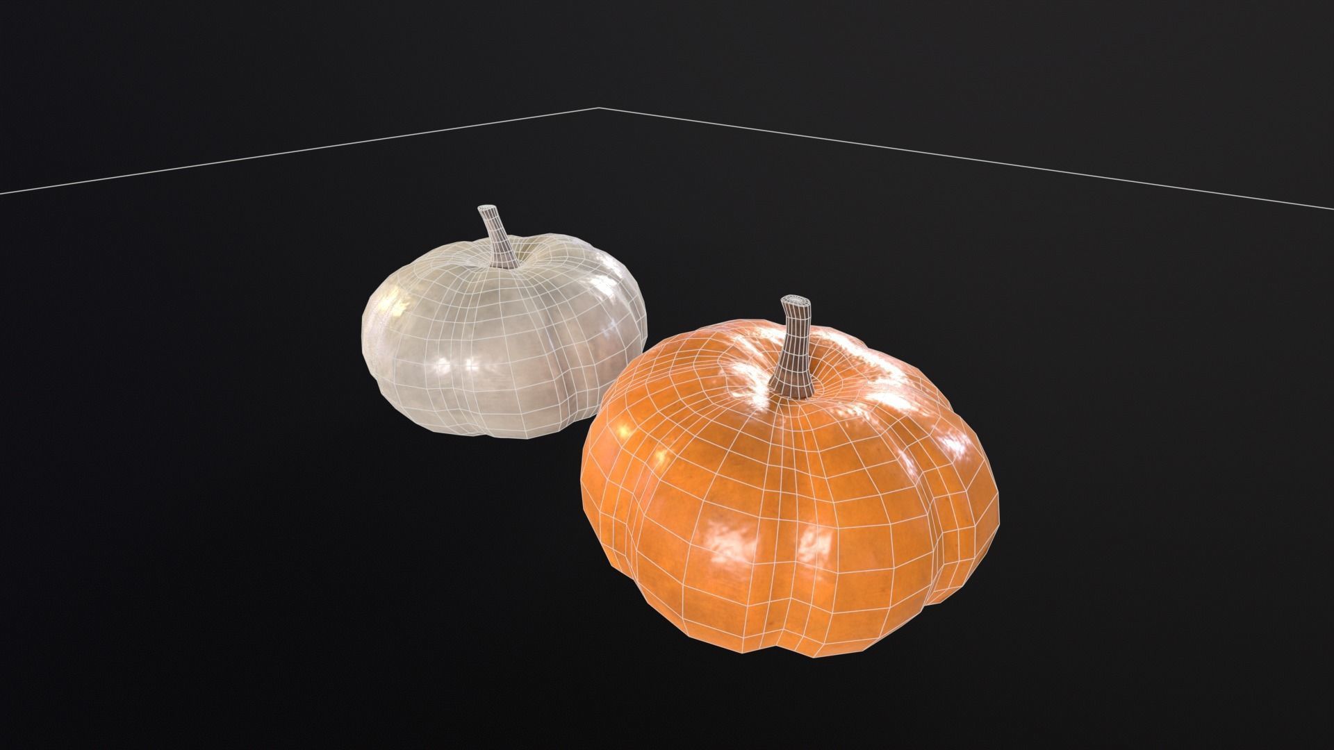 Baby Boo Pumpkins Low-poly 3D model_7