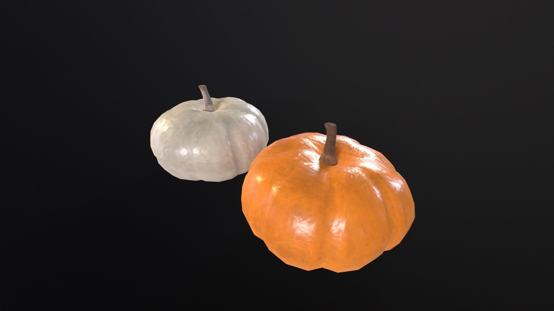 Baby Boo Pumpkins Low-poly 3D model_6