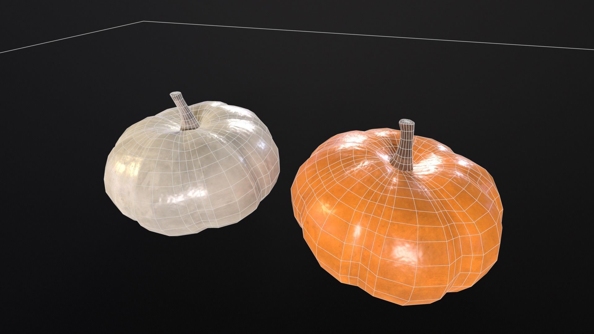 Baby Boo Pumpkins Low-poly 3D model_5